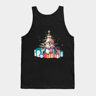 Christmas Penguin Tank Top